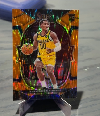 2022-23 Panini Select #79 Bennedict Mathurin Orange Flash Prizm Rookie — front