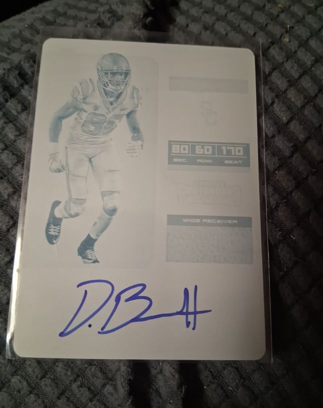 2018 Leaf Ultimate Draft #Printing Plate Deontay Burnett — front