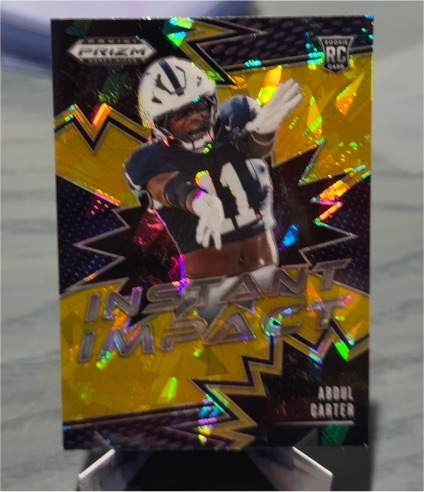 2025 Panini Prizm Draft Picks #II-ACR Abdul Carter Instant Impact Gold Ice — front