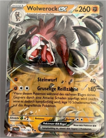 2023 Pokémon SV02: Paldea Evolved #117 Wolwerock ex — front