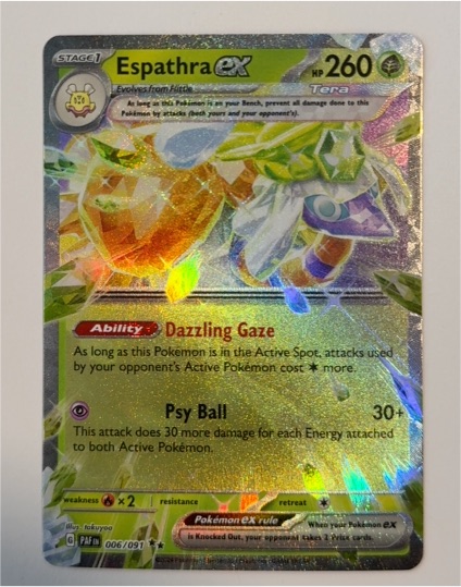 2023 Pokémon Scarlet & Violet Paldean Fates #006 Espathra ex — front