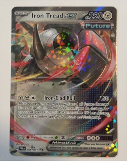 2024 Pokémon TCG Paldean Fates #066 Iron Treads ex — front