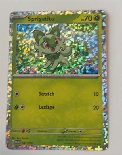 2023 McDonald's Pokemon #001 Sprigatito — front