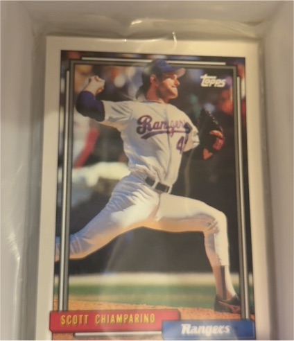 1992 Topps #277 Scott Chiamparino Texas Rangers — front