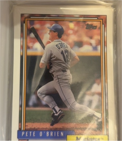 1992 Topps #455 Pete O'Brien Seattle Mariners — front