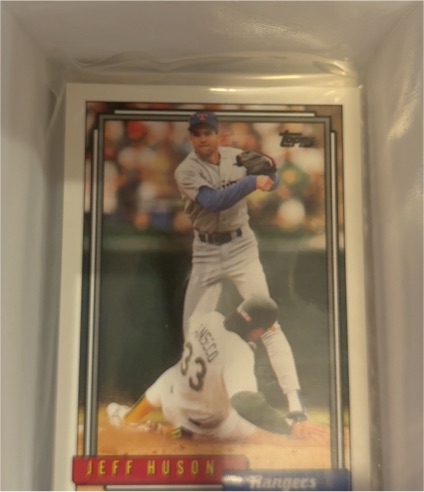 1992 Topps #314 Jeff Huson Texas Rangers — front