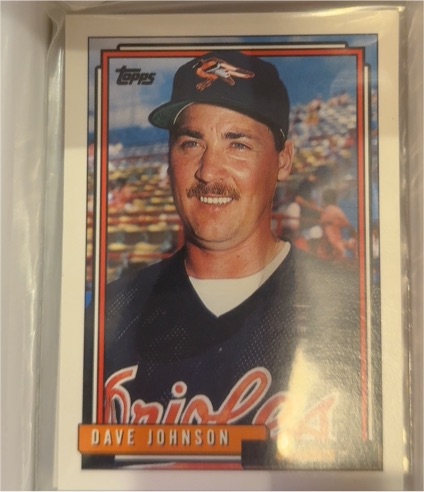 1992 Topps #657 Dave Johnson — front