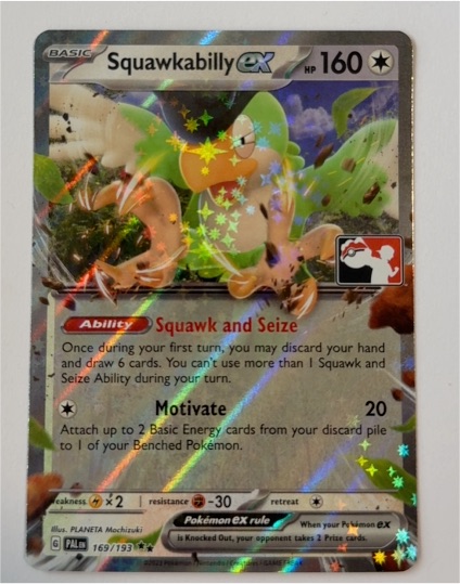 2023 Pokémon TCG Paldea Evolved #169 Squawkabilly ex — front