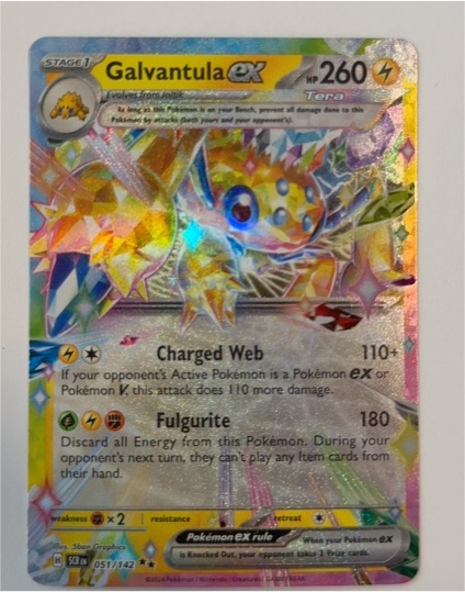 2024 Pokémon Scarlet & Violet Stellar Crown #051 Galvantula ex — front