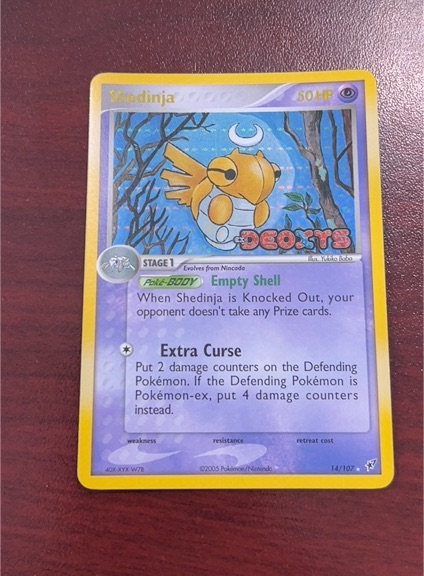 2005 Pokémon EX Deoxys #14 Shedinja — front