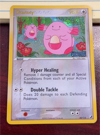 2005 Pokemon EX Unseen Forces #20 Chansey — front