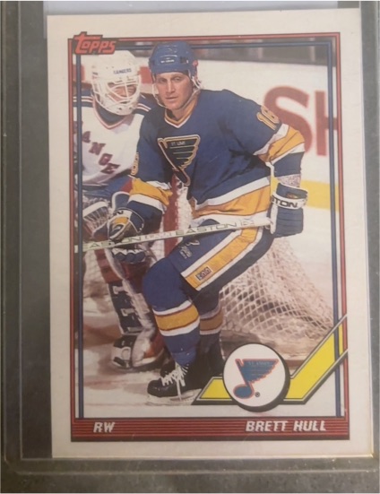 1991-92 Topps #303 Brett Hull — front