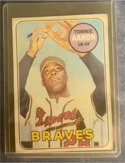 1969 Topps #128 Tommie Aaron — front
