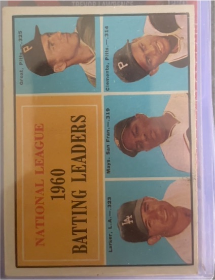 1961 Topps #41 NL 1960 Batting Leaders — front