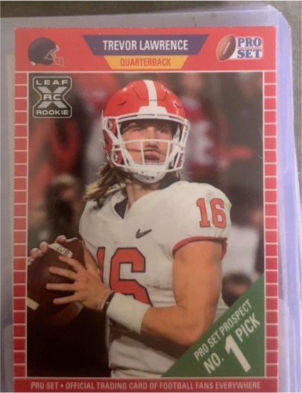 2021 Leaf Pro Set #PS1 Trevor Lawrence Rookie Card — front