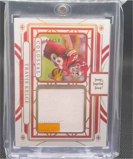 2024 Panini National Treasures #CM-TKE Travis Kelce Colossal Patch — front