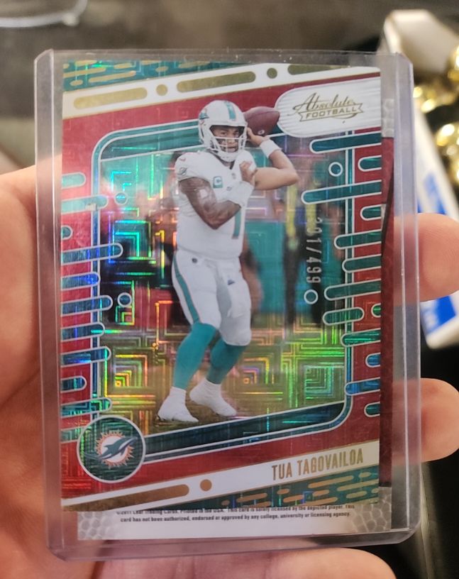 2024 Panini Absolute Football #66 Tua Tagovailoa Red Squares /499 — front