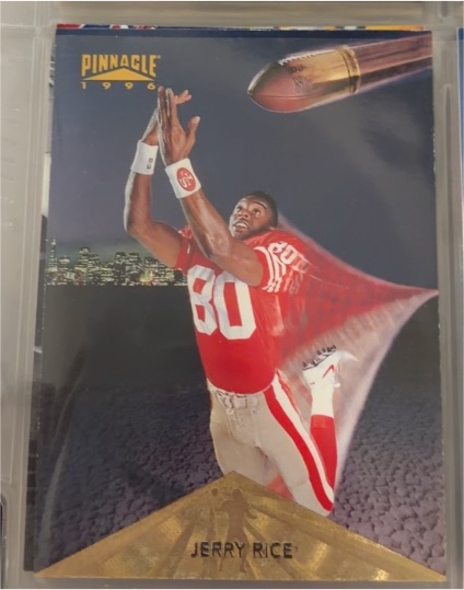1996 Pinnacle #25 Jerry Rice — front
