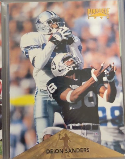 1996 Pinnacle #45 Deion Sanders — front
