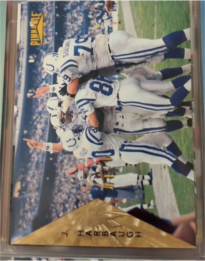 1996 Pinnacle #68 Jim Harbaugh — front