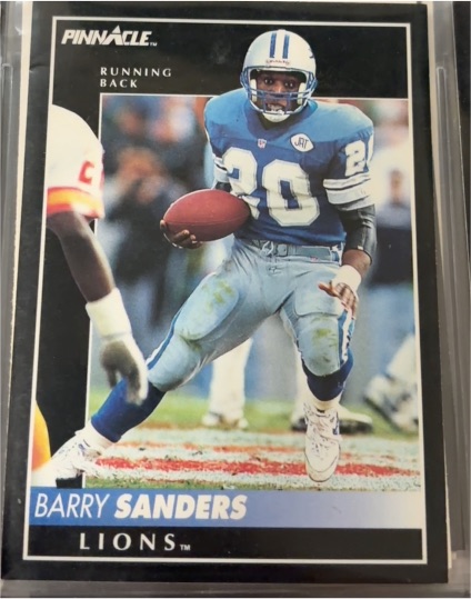 1992 Pinnacle #15 Barry Sanders — front