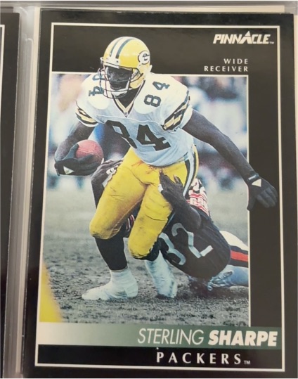 1992 Pinnacle #95 Sterling Sharpe — front