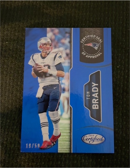 2018 Panini Certified #2 Tom Brady Certified Seal of Approval — front
