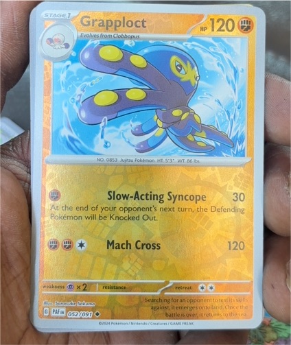 2024 Pokémon Paldean Fates #052 Grapploct — front
