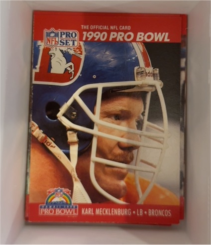 1990 Pro Set #355 Karl Mecklenburg Denver Broncos — front