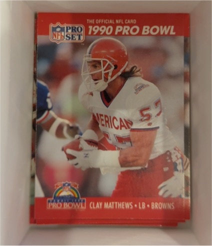 1990 Pro Set #353 Clay Matthews — front
