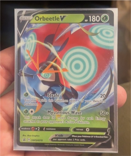 2020 Pokémon Black Star Promo #SWSH078 Orbeetle V — front