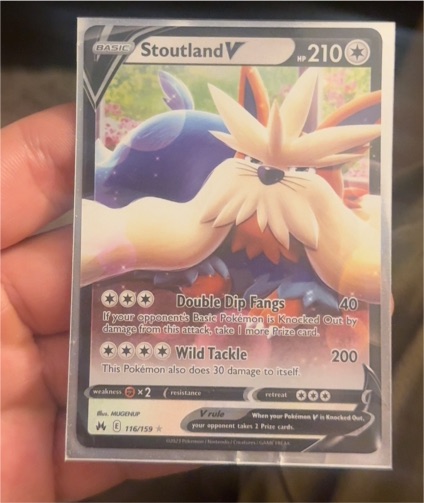 2022 Pokemon Crown Zenith #116 Stoutland V — front