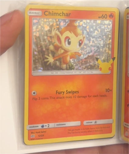 2021 McDonald's 25th Anniversary #12 Chimchar — front
