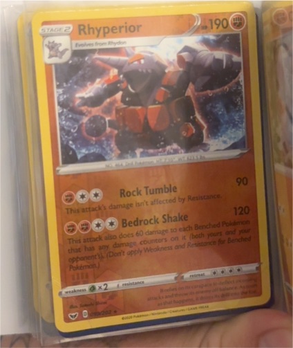 2020 Pokémon Sword & Shield #099 Rhyperior — front