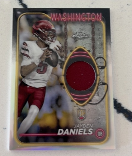 2024 Topps Chrome #CRR-JD Jayden Daniels Rookie Relics — front