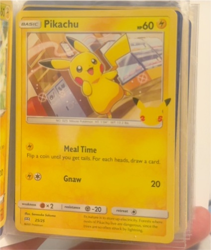 2021 Pokémon 25th Anniversary #25 Pikachu — front