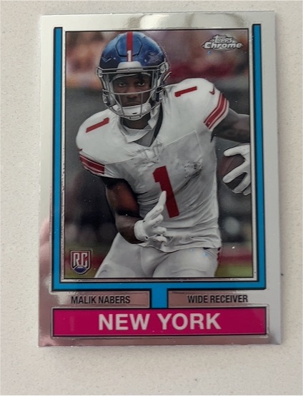 2024 Topps Chrome 1974 Topps Throwback #74TF-7 Malik Nabers — front