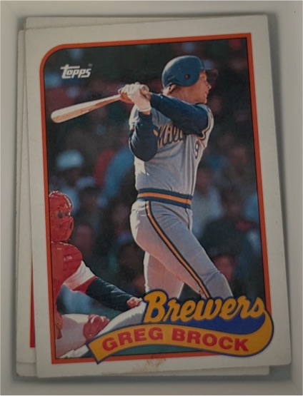 1989 Topps #517 Greg Brock — front