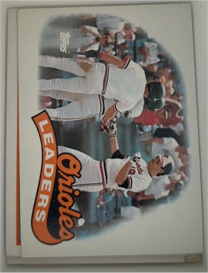 1989 Topps #381 Baltimore Orioles Team Leaders — front