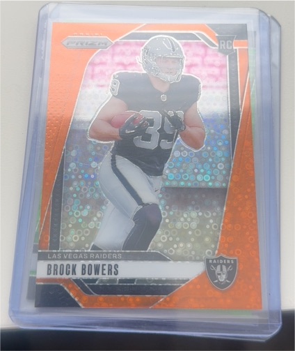 2024 Panini Prizm #315 Brock Bowers Orange Disco — front