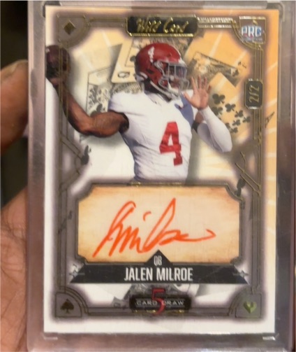 2024 Wild Card 5 Card Draw #S5CDCA-JM Jalen Milroe — front