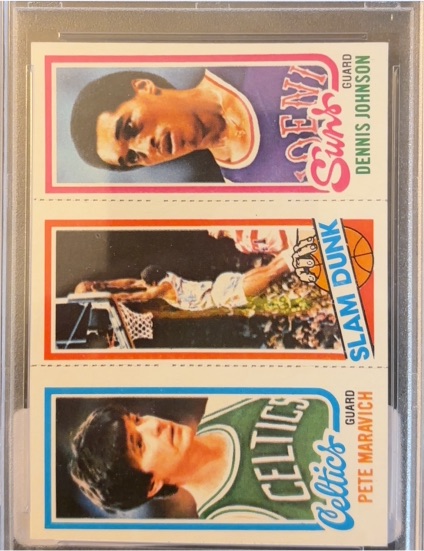 1980 Topps #194-264-38 Pete Maravich, Dennis Johnson, Lloyd Free — front