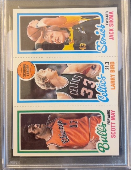 1980 Topps #232 Larry Bird / Scott May / Jack Sikma — front