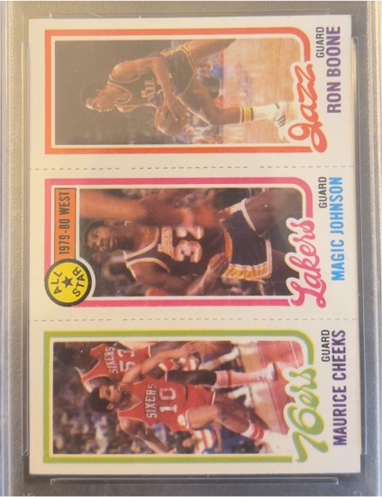1980 Topps #66 Maurice Cheeks / Magic Johnson / Ron Boone — front