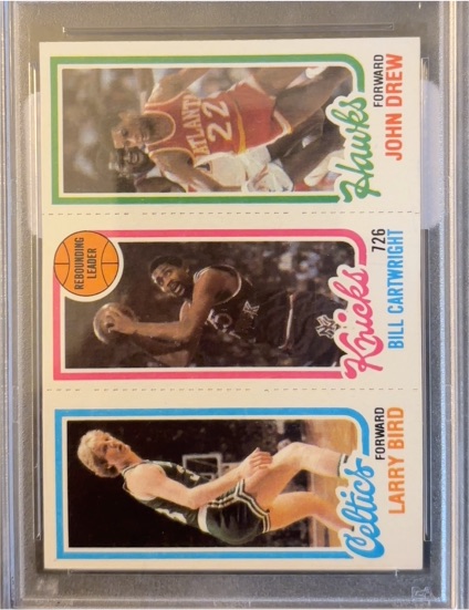 1980-81 Topps #23-164-34 Larry Bird, Bill Cartwright, John Drew — front