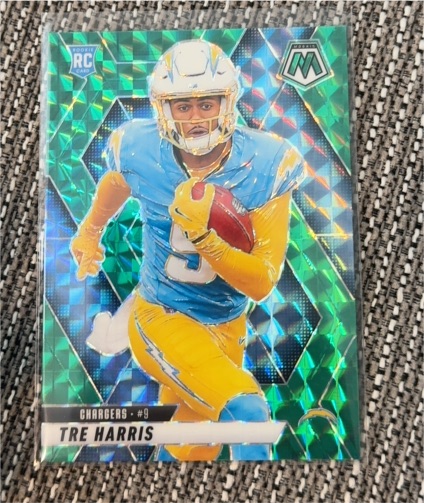 2025 Panini Mosaic #326 Tre Harris Green Mosaic Prizm — front