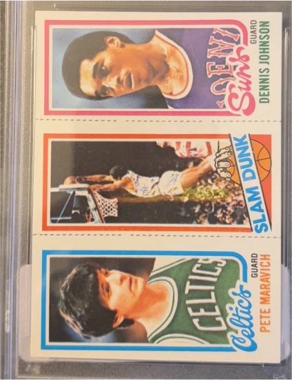 1980-81 Topps #8 Pete Maravich, Dennis Johnson, Lloyd Free — front