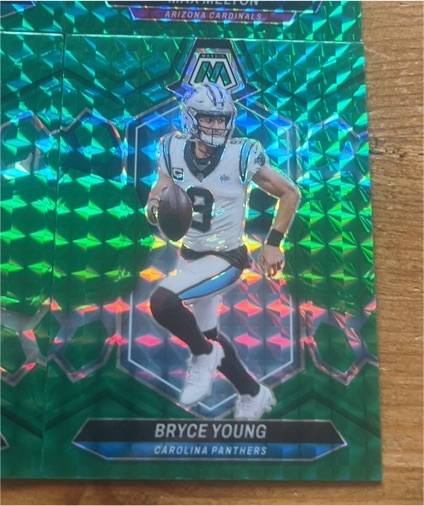 2024 Panini Mosaic #29 Bryce Young Green Mosaic Prizm — front