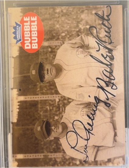 1930 Dubble Bubble Lou Gehrig & Babe Ruth — front