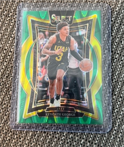 2024-25 Panini Select #49 Keyonte George Green Tectonic Prizm — front